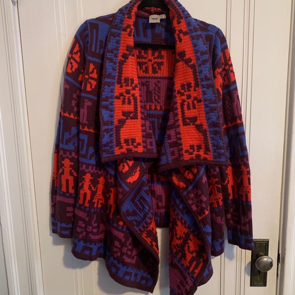 Tribal Wrap Cardigan / Sweater